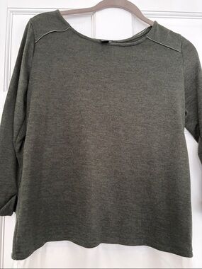 Atmosphere Olive Knit Crew Neck Top